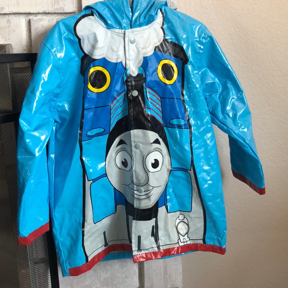 Thomas the Train raincoat rain jacket size xs 4/5